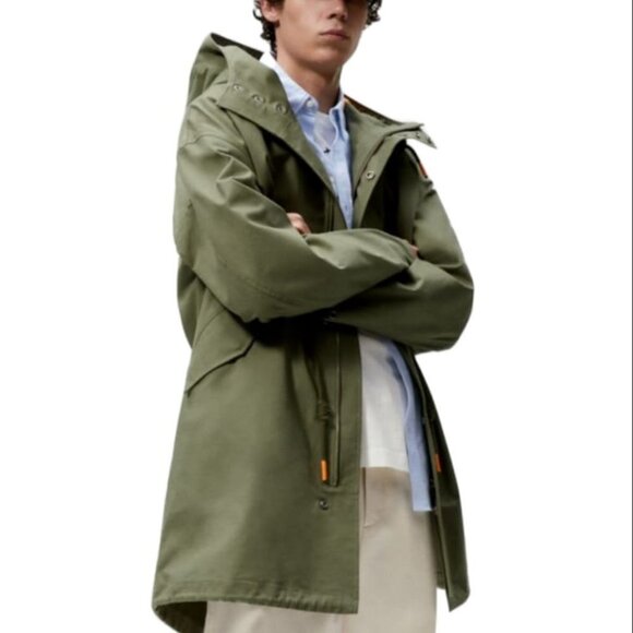 ZARA CONTRASTING PARKA GREEN | 0706/431 SIZE L - Picture 1 of 16